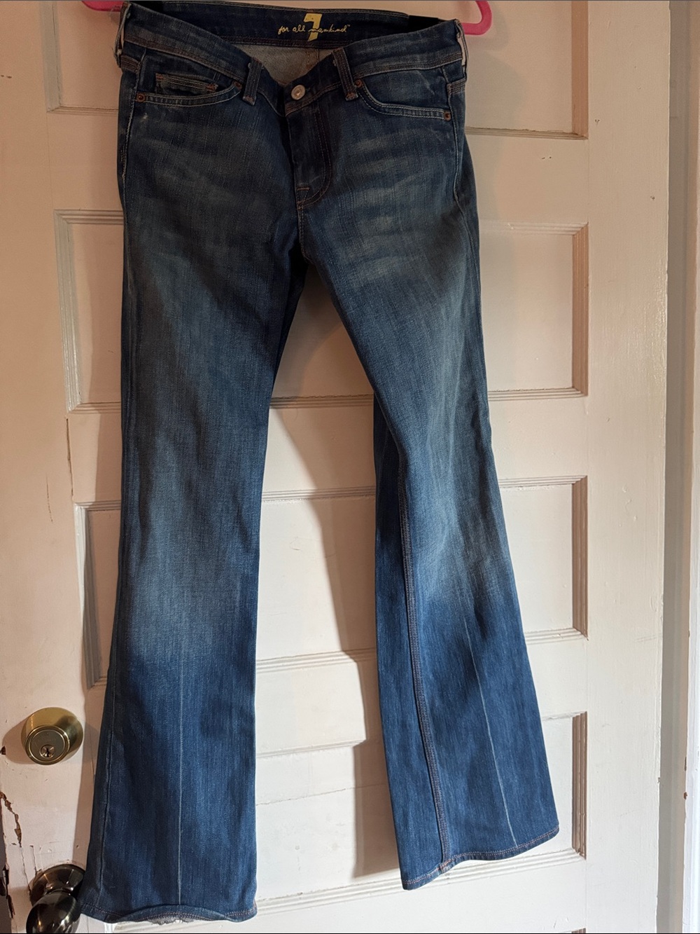 7 For All Mankind Blue Flared Jeans